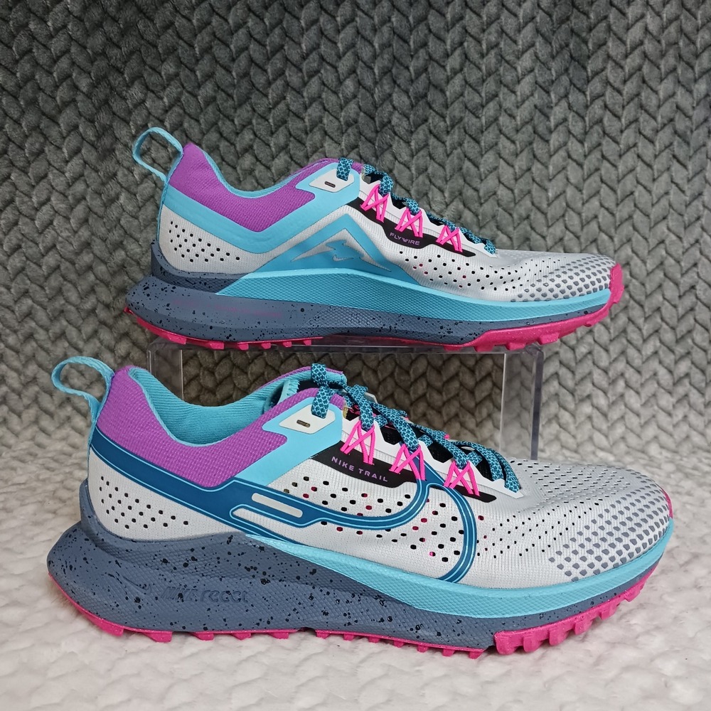 Nike React Pegasus Trail 4 SE Pure Platinum Blue Women's Running Shoes Size 7.5